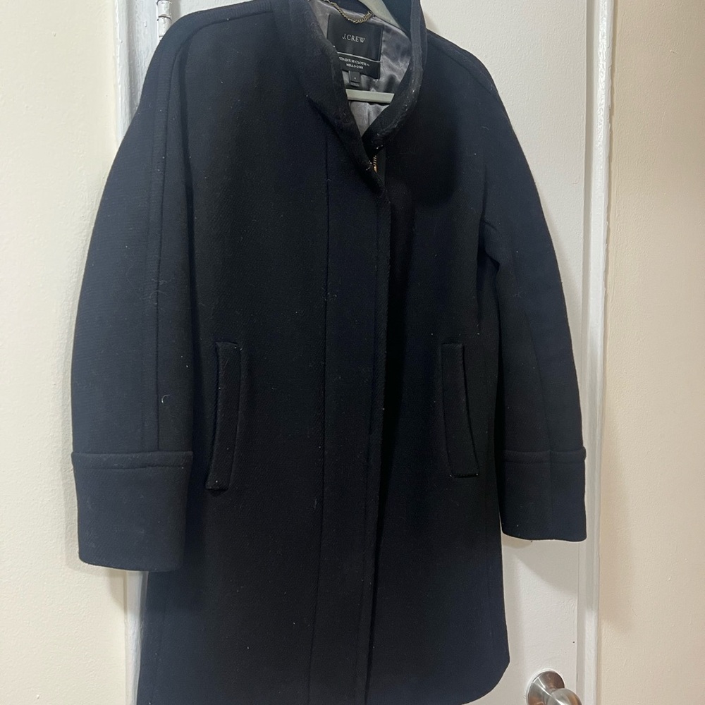 JCREW Black Cocoon Coat - Picture 6 of 7